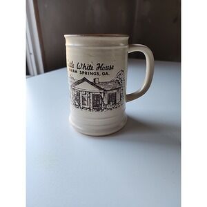 Souvenir Mug stein Little White house Warm Springs GA‎ President FD Roosevelt